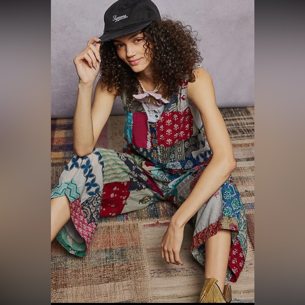 POL Multicolor Patchwork Jumpsuit (JUST IN FOR SPRING)